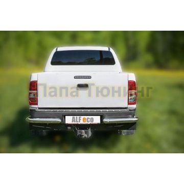 Защита задняя уголки 76 мм ALFeco для Toyota Hilux 2011-2015