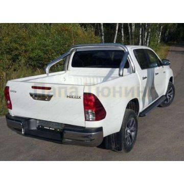 Защита кузова и заднего стекла (без надписи) 75х42 мм ТСС для Toyota Hilux Black Onyx 2020-