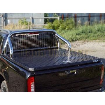 Защита кузова и заднего стекла (без надписи) 76,1 мм ТСС для Toyota Hilux Black Onyx 2020-