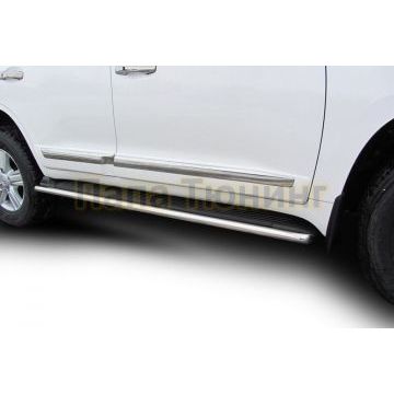 Защита штатных порогов труба 42 мм Slitkoff для Toyota Land Cruiser 200 2012-2013 Защита штатных порогов труба 42 мм Slitkoff для Toyota Land Cruiser 200 2012-2013