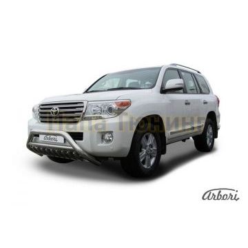 Кенгурин низкий широкий с клыками и перемычкой 76 мм Slitkoff для Toyota Land Cruiser 200 2012-2013 Кенгурин низкий широкий с клыками и перемычкой 76 мм Slitkoff для Toyota Land Cruiser 200 2012-2013