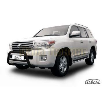 Кенгурин чёрная сталь низкий 76 мм Slitkoff для Toyota Land Cruiser 200 2013-2015 Кенгурин чёрная сталь низкий 76 мм Slitkoff для Toyota Land Cruiser 200 2013-2015