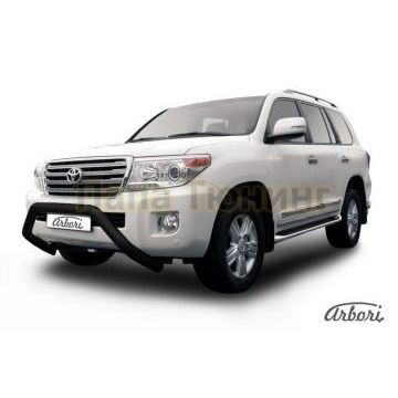 Кенгурин чёрная сталь низкий широкий мини 76 мм Slitkoff для Toyota Land Cruiser 200 2013-2015 Кенгурин чёрная сталь низкий широкий мини 76 мм Slitkoff для Toyota Land Cruiser 200 2013-2015