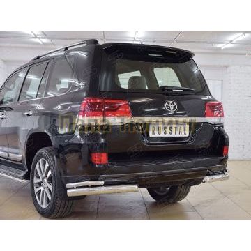 Защита задняя двойные уголки d76-d42 РусСталь для Toyota LC 200 Executive 2016-