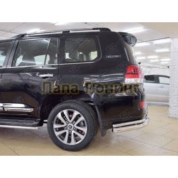Защита задняя двойные уголки d76-d42 РусСталь для Toyota LC 200 Executive 2016-