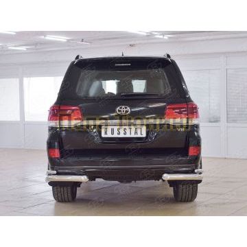 Защита задняя двойные уголки d76-d42 РусСталь для Toyota LC 200 Executive 2016-