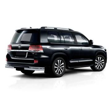 Защита задняя двойные уголки 76-42 мм Rival для Toyota Land Cruiser 200 Executive 2016-2017