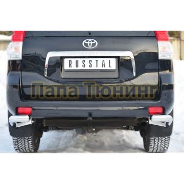 Защита задняя уголки d76 РусСталь для Toyota Land Cruiser 150 2009-2013