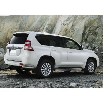 Защита задняя двойные уголки 76-42 мм Rival для Toyota Land Cruiser Prado 150 2009-2017