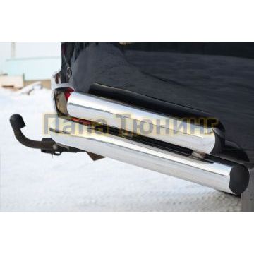 Защита задняя двойные уголки d76-d57  РусСталь для Toyota Land Cruiser 150 2009-2013