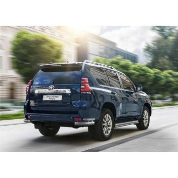 Защита задняя двойные уголки 76-42 мм Rival для Toyota Land Cruiser Prado 150 2017-