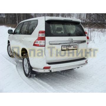 Защита заднего бампера овальная 75х42 мм ТСС для Toyota Land Cruiser 150 2013-2017 Защита заднего бампера овальная 75х42 мм ТСС для Toyota Land Cruiser 150 2013-2017