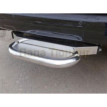 Защита задняя со ступенькой под фаркоп 60 мм ТСС для Toyota Land Cruiser 150 2013-2017 Защита задняя со ступенькой под фаркоп 60 мм ТСС для Toyota Land Cruiser 150 2013-2017