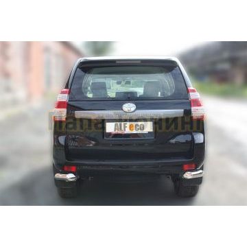 Защита задняя уголки 76 мм ALFeco для Toyota Land Cruiser 150 2009-2017