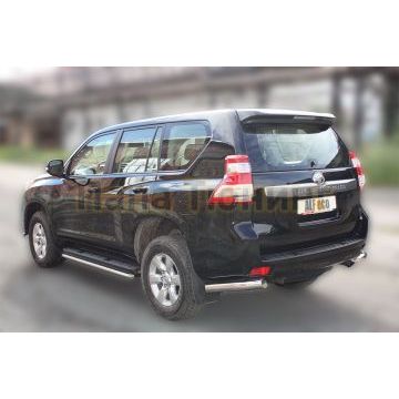 Защита задняя уголки 76 мм ALFeco для Toyota Land Cruiser 150 2009-2017