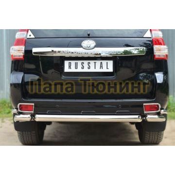 Защита задняя двойные уголки d76-d42 РусСталь для Toyota Land Cruiser 150 2013-2017