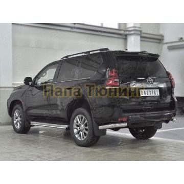 Защита задняя уголки d76 РусСталь для Toyota Land Cruiser Prado 150 2017-