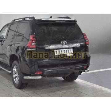 Защита задняя уголки d76 РусСталь для Toyota Land Cruiser Prado 150 2017-