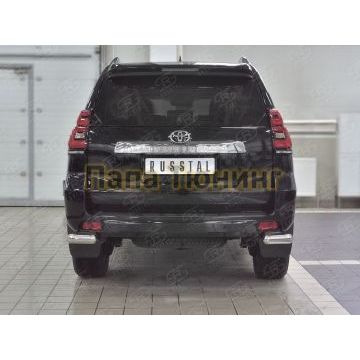 Защита задняя уголки d76 РусСталь для Toyota Land Cruiser Prado 150 2017-