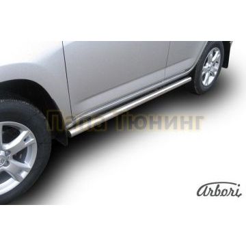 Защита штатных порогов труба 57 мм Slitkoff для Toyota RAV4 2009-2010