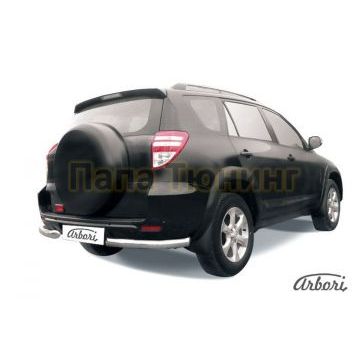 Защита задняя уголки 76 мм на длинную базу Slitkoff для Toyota RAV4 2009-2010