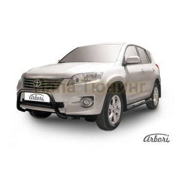 Кенгурин чёрная сталь низкий 57 мм Slitkoff для Toyota RAV4 2010-2013