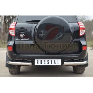 Защита задняя уголки d57 РусСталь для Toyota RAV4 2010-2013