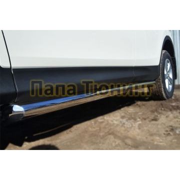 Пороги труба d57 вариант 1 РусСталь для Toyota RAV4 2013-2015