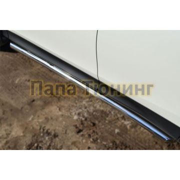 Пороги труба d57 вариант 1 РусСталь для Toyota RAV4 2013-2015