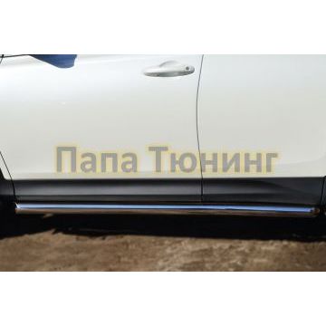 Пороги труба d57 вариант 1 РусСталь для Toyota RAV4 2013-2015