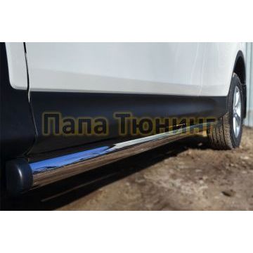 Пороги труба d57 вариант 2 РусСталь для Toyota RAV4 2013-2015