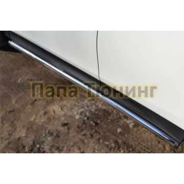 Пороги труба d57 вариант 2 РусСталь для Toyota RAV4 2013-2015