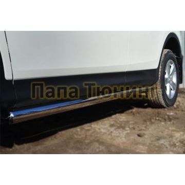 Пороги труба d57 вариант 3 РусСталь для Toyota RAV4 2013-2015