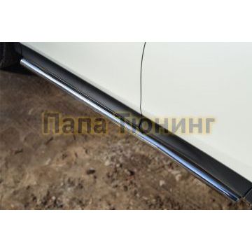 Пороги труба d57 вариант 3 РусСталь для Toyota RAV4 2013-2015