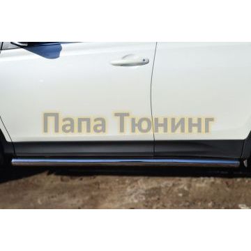 Пороги труба d57 вариант 3 РусСталь для Toyota RAV4 2013-2015