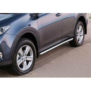 Защита штатных порогов 57 мм Rival для Toyota RAV4 2013-2019