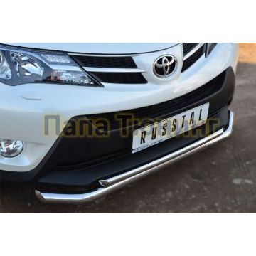 Защита передняя двойная d57-d42 РусСталь для Toyota RAV4 2013-2015