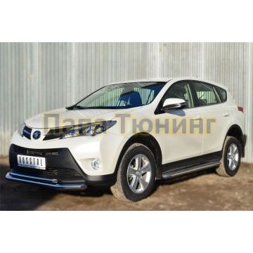 Защита передняя двойная d57-d42 РусСталь для Toyota RAV4 2013-2015