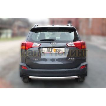 Защита заднего бампера 60 мм ALFeco для Toyota RAV4 2013-2015