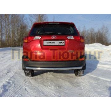 Защита заднего бампера центральная 60 мм ТСС для Toyota RAV4 2013-2015 Защита заднего бампера центральная 60 мм ТСС для Toyota RAV4 2013-2015
