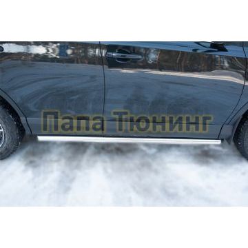 Пороги труба d57 вариант 1 РусСталь для Toyota RAV4 2015-2019