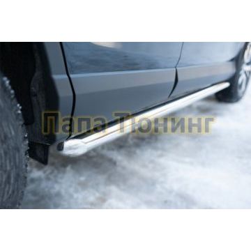 Пороги труба d57 вариант 1 РусСталь для Toyota RAV4 2015-2019