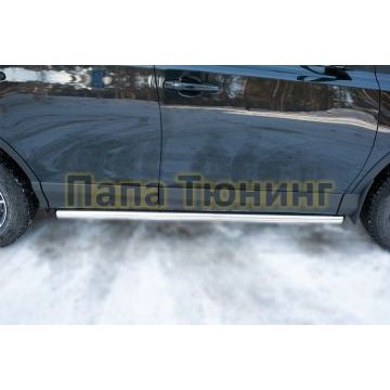 Пороги труба d57 вариант 3 РусСталь для Toyota RAV4 2015-2019