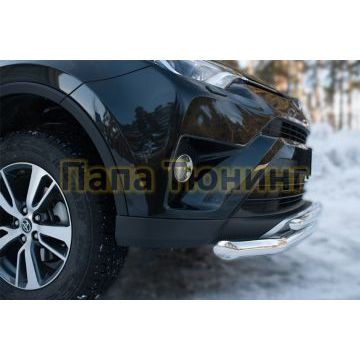 Защита передняя двойная d57-d42 РусСталь для Toyota RAV4 2015-2019