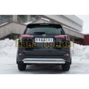 Защита заднего бампера d57 РусСталь для Toyota RAV4 2015-2019