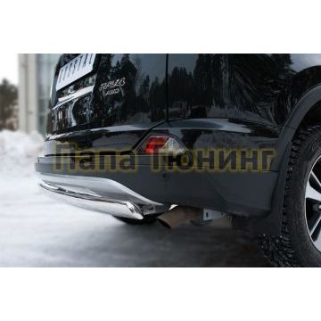 Защита заднего бампера овальная 75х42 мм РусСталь для Toyota RAV4 2015-2019