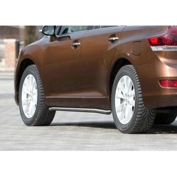 Защита штатных порогов 42 мм Rival для Toyota Venza 2012-2017