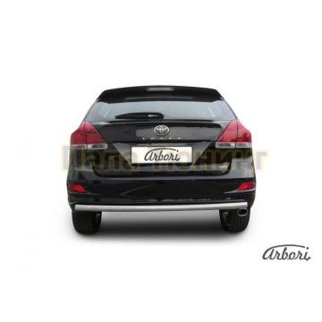 Защита заднего бампера радиусная 57 мм Slitkoff для Toyota Venza 2012-2017 Защита заднего бампера радиусная 57 мм Slitkoff для Toyota Venza 2012-2017