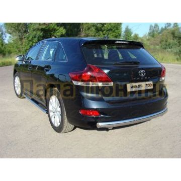 Защита заднего бампера овальная 75х42 мм ТСС для Toyota Venza 2012-2017 Защита заднего бампера овальная 75х42 мм ТСС для Toyota Venza 2012-2017