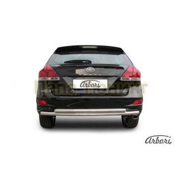 Защита заднего бампера двойная радиусная 57-57 мм Slitkoff для Toyota Venza 2012-2017 Защита заднего бампера двойная радиусная 57-57 мм Slitkoff для Toyota Venza 2012-2017